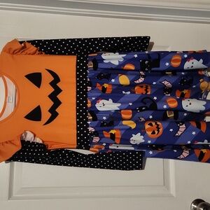 Penelope Plumm Halloween Pumpkin Kids Dress Sz 12